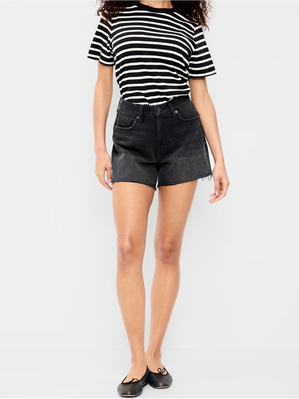 High-Waisted OG dark washed Jean Shorts - 4-inch inseam size 0